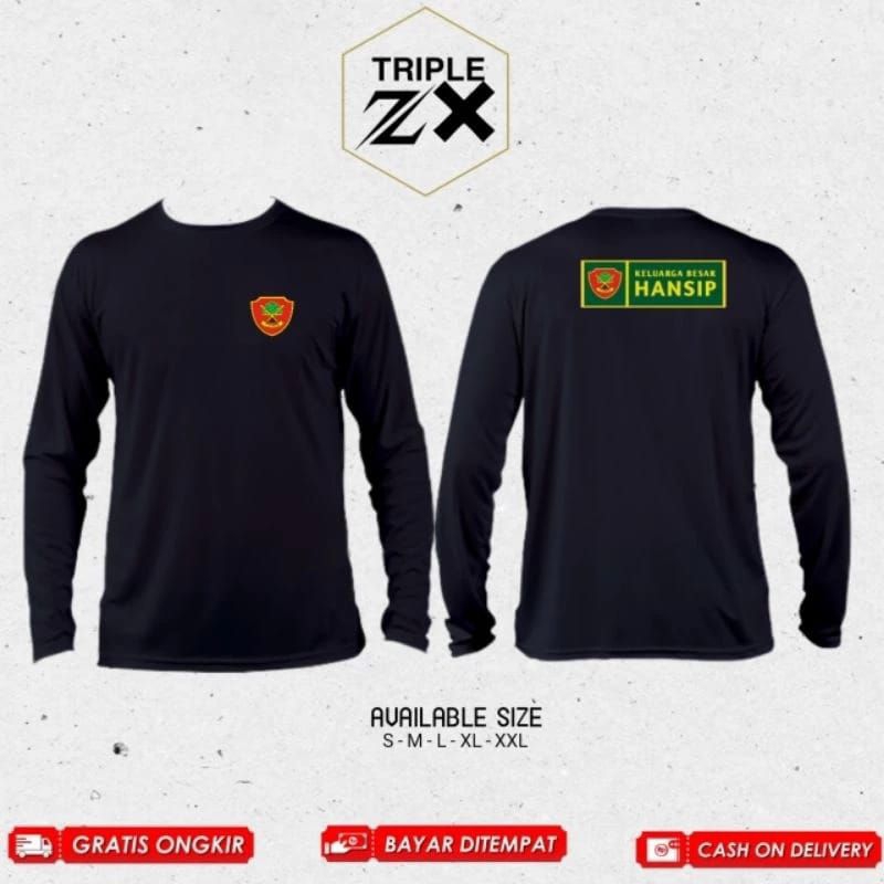 Kaos Lengan Panjang Linmas Keluarga Besar Hansip Kotak Hijau