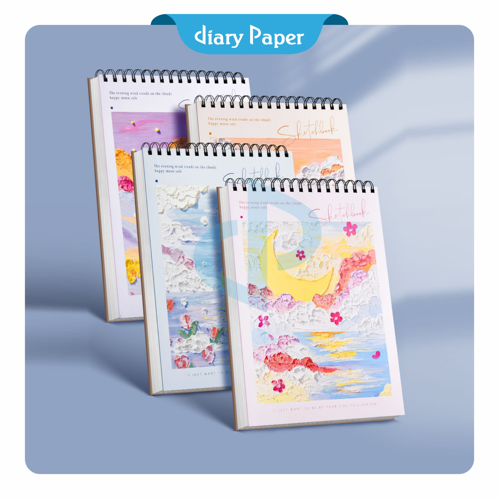 

Sketchbook A4 Buku Gambar tebal A4 BUKU Sketsa Vertikal Jilid Spiral 45 Lembar 90 Halaman