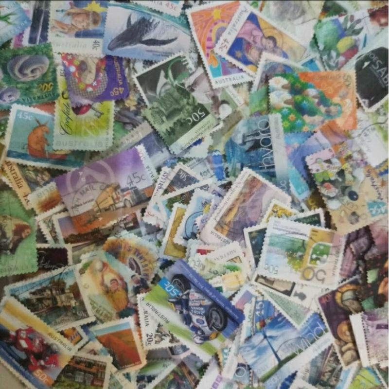 

Perangko prangko Australia campur off paper