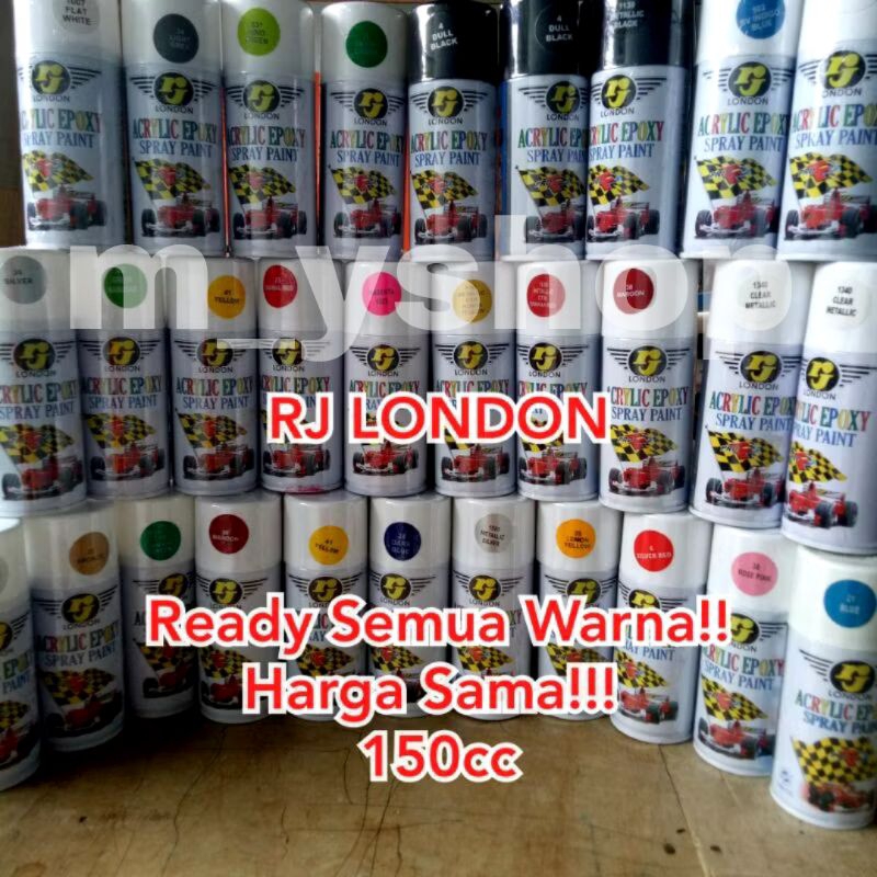 Baru A. Pilok Pilox Rj Hitam Mengkilap Merah Doff Dop Putih Biru Kuning Marun Pernis Metalik