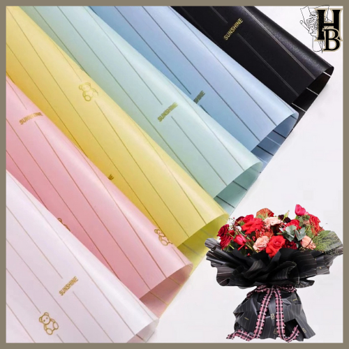 

Kertas Buket Bunga Flower Wrapping Cellophane Bear Waterproof Florist 6096
