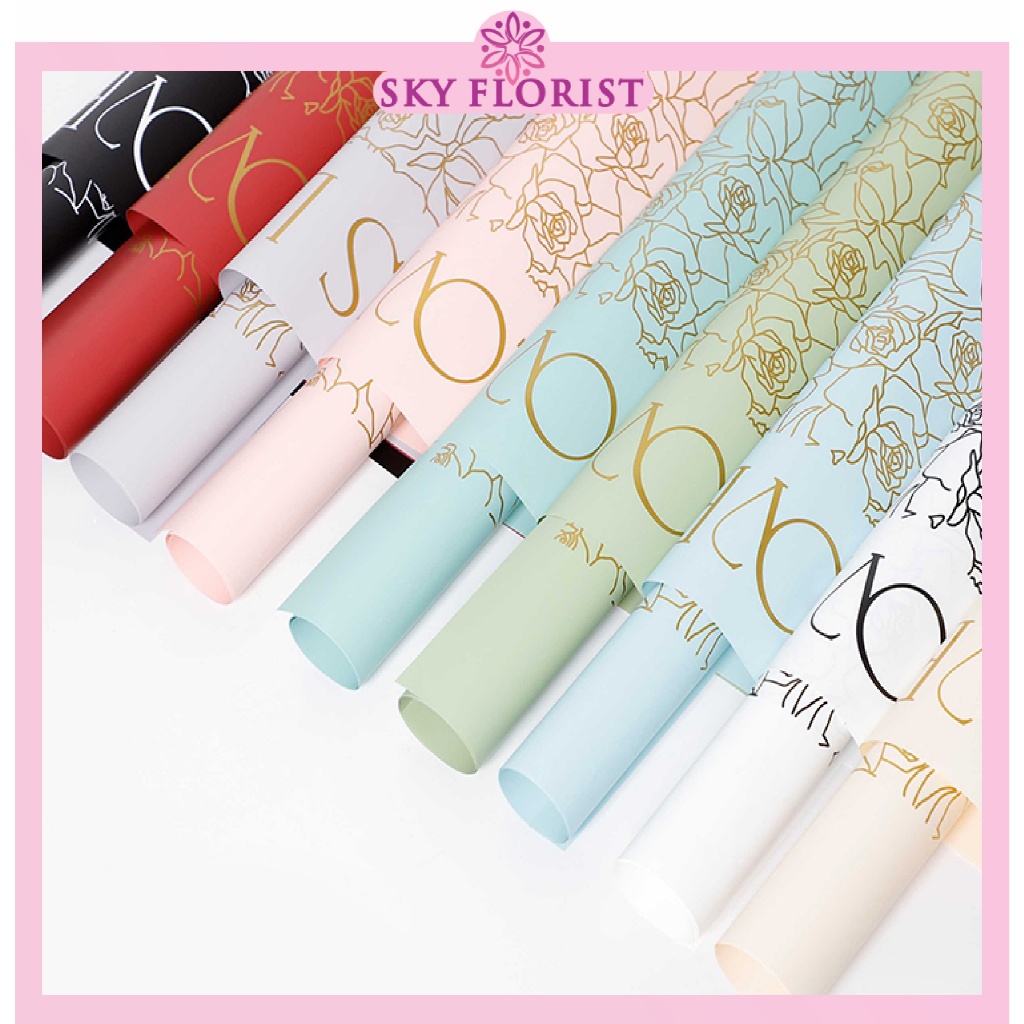 

20 Lembar Kertas Buket Bunga Cellophane Flower Wrapping Valantine Kertas Kado Bouquet KB6165