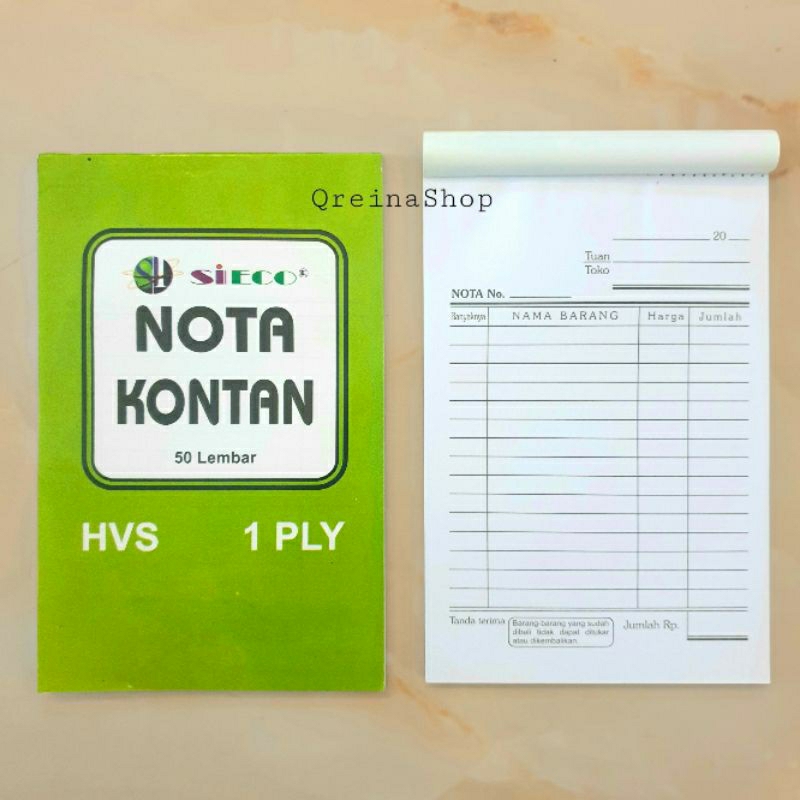 

(BISA COD) Nota Kontan 1 PLY SIECO