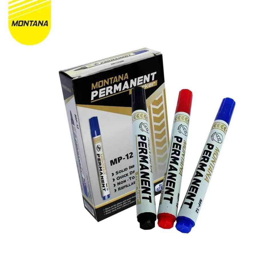 

(SATU LUSIN) Spidol Permanent Marker Montana MP-12 / Spidol Permanent Tidak luntur