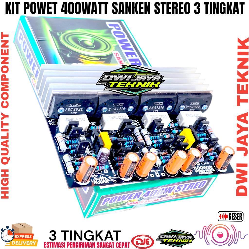 Kit Power 400Watt Stereo Sanken 3 Tingkat