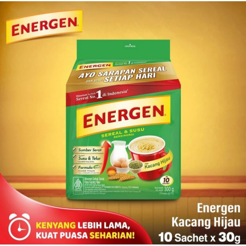 

Energen Minuman Sereal Kacang Hijau 10 x 30 g