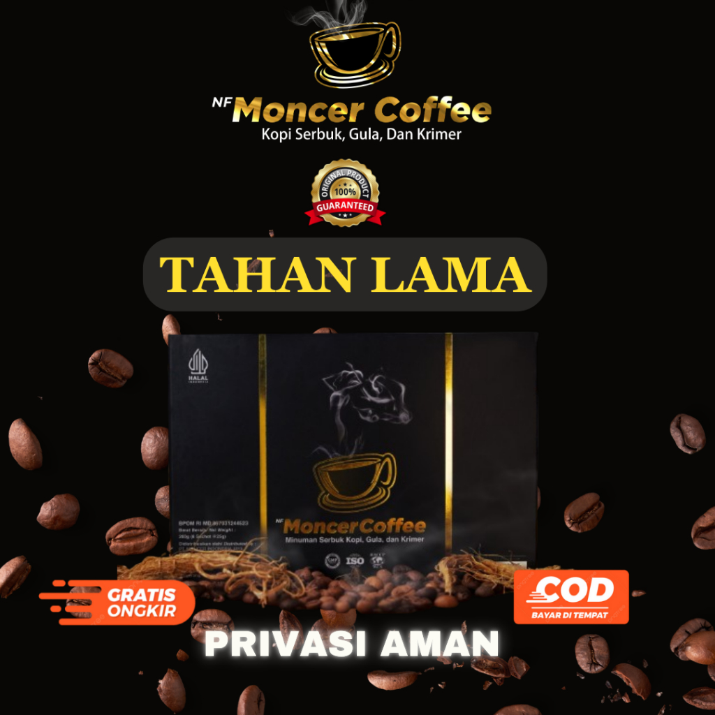 

NF MONCEERR COFFEE Original Kopi Stamina Pria Kuat Tahan Lama Kopi Aman Meningkatkan Vitalitas Pria