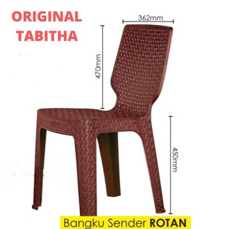 Kursi Tabitha Bangku Sender Plastik Rotan Kursi Meja Makan Kursi Pesta - Tabitha Kursi Sender