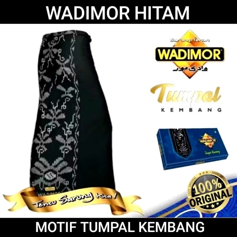 Sarung Hitam Polos | Sarung Wadimor Hitam Tumpal | Wadimor Hitam Tumpal Kembang