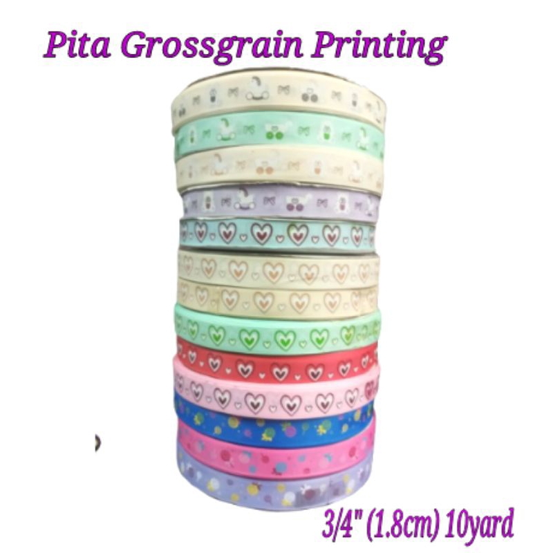 

Pita Grossgrain Printing 3/4" 10yard