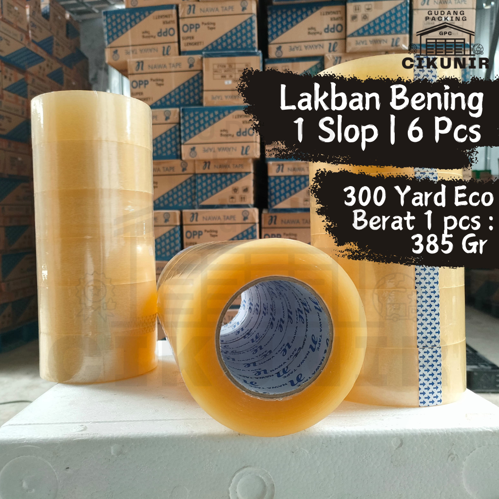 

Lakban Bening 1 SLOP 45mm x 300 Yard Ekonomis Termurah