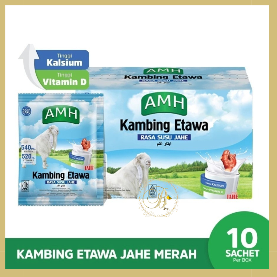 

AMH Kambing Etawa Variant Jahe Box (10 sachet) | Susu Kambing