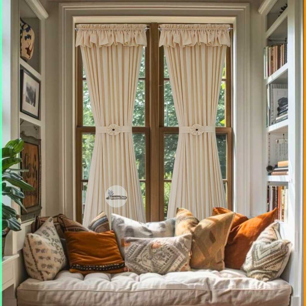 RB Gorden Kupu Kupu Poni Full Set Sepiral Tebal Mewah Elegan Jendela Minimalis