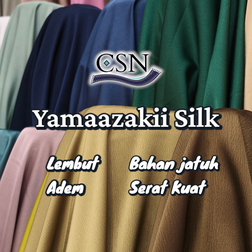 Kain Bahan Yamaazakii Silk / Bahan Setelan Baju Melayu / Kain Bridesmaid