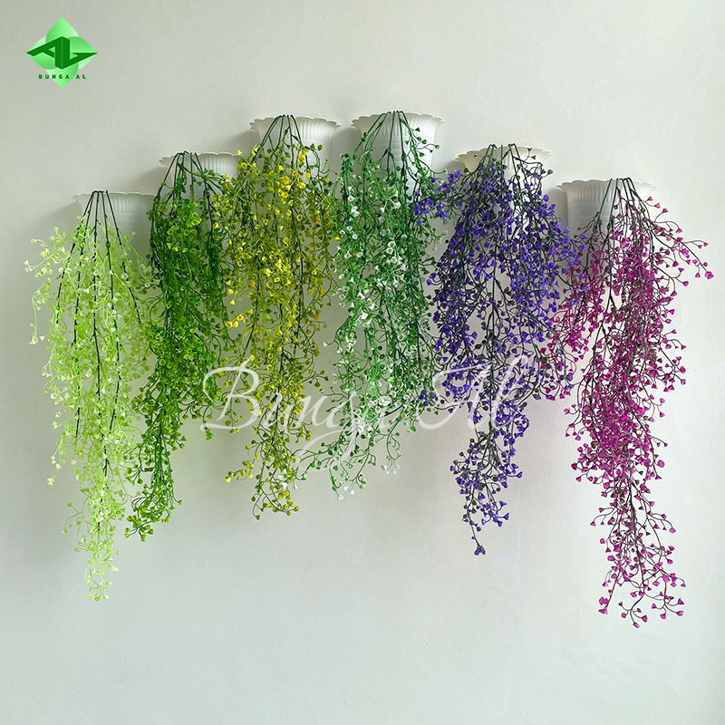 Bunga juntai plastik osear gantung  bunga anggrek artificial hiasan dinding dekorasi wedding B8019