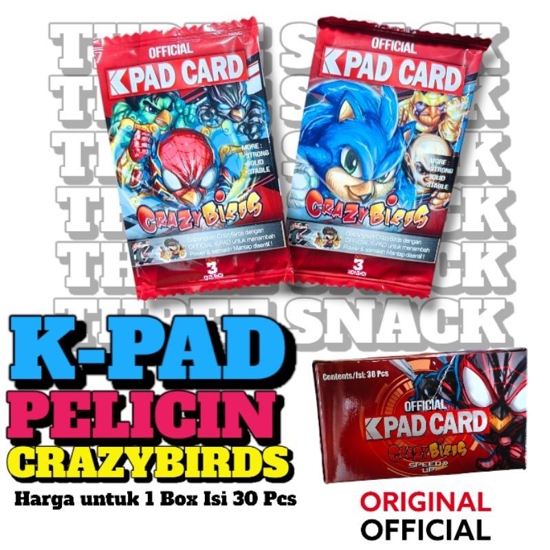 1 BOX PUZZLE K PAD CRAZY BIRDS & KAROMAN ISI 30 PCS