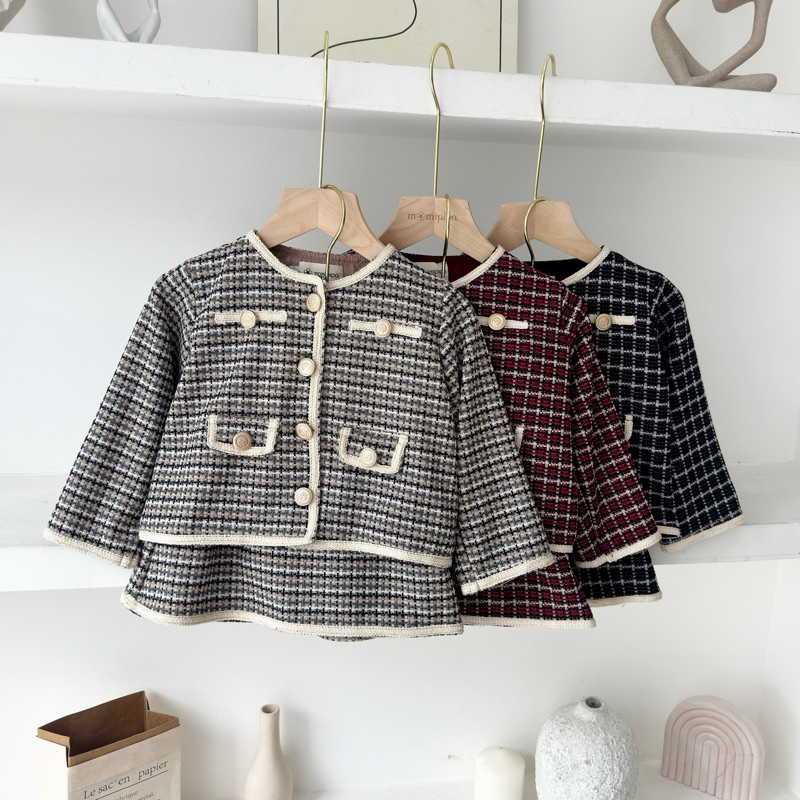 KIDS | IVY BLAZER KNIT TWEED setelan anak blazer skort