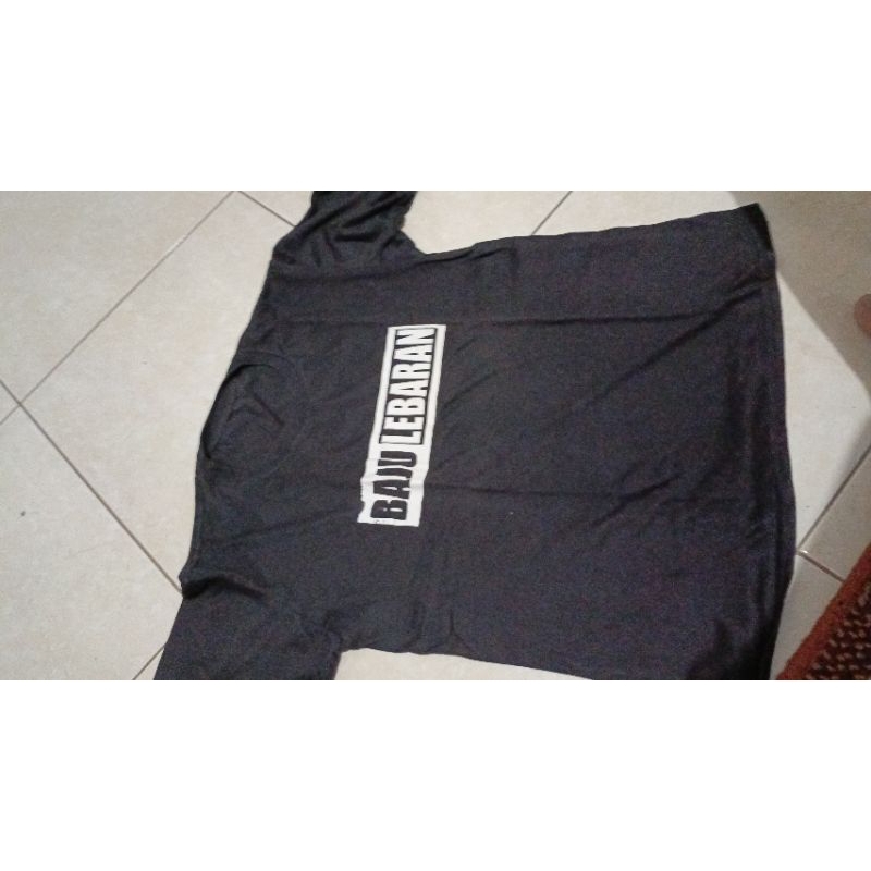kaos tulisan custom baju lebaran