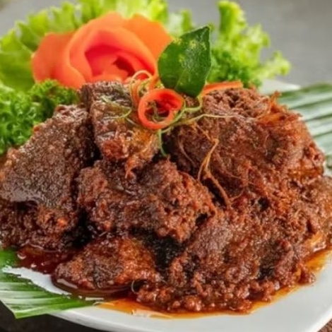 

Rendang daging sapi kemasan empuk instan cepat saji murah