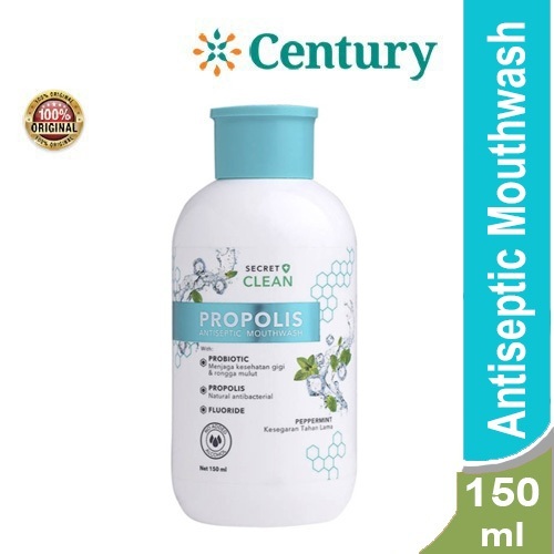 SECRET CLEAN PROPOLIS ANTISEPTIC MOUTHWASH PEPPERMINT 150ML / ANTISEPTIC MOUTHWASH
