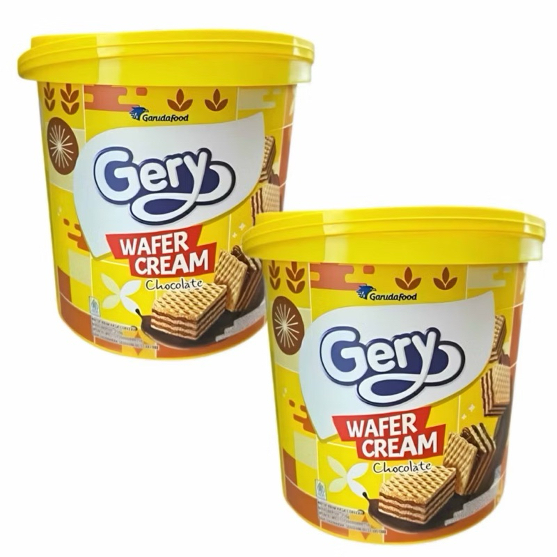 

(250gr) GERY Wafer Cream Chocolate Kemasan Kaleng Timba 250 gr