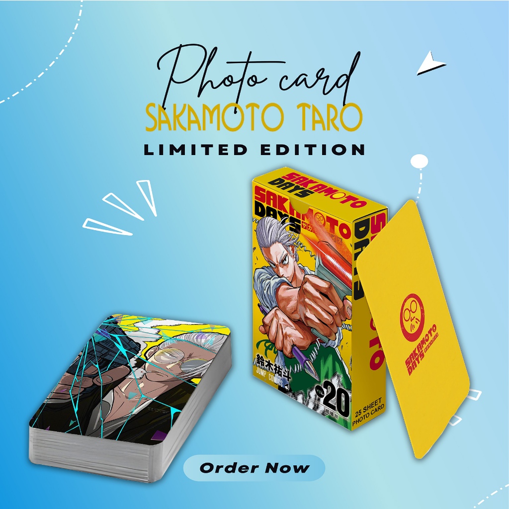 PHOTOCARD SET SAKAMOTO TARO ANIME SAKAMOTO DAYS PREMIUM FREE BOX
