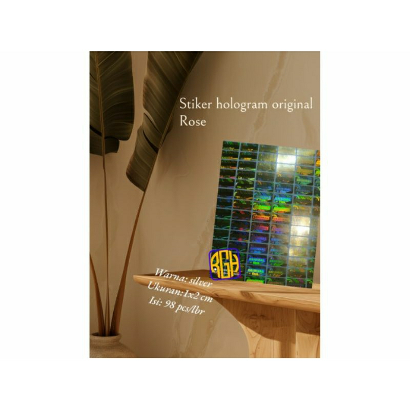 

stiker hologram original rose