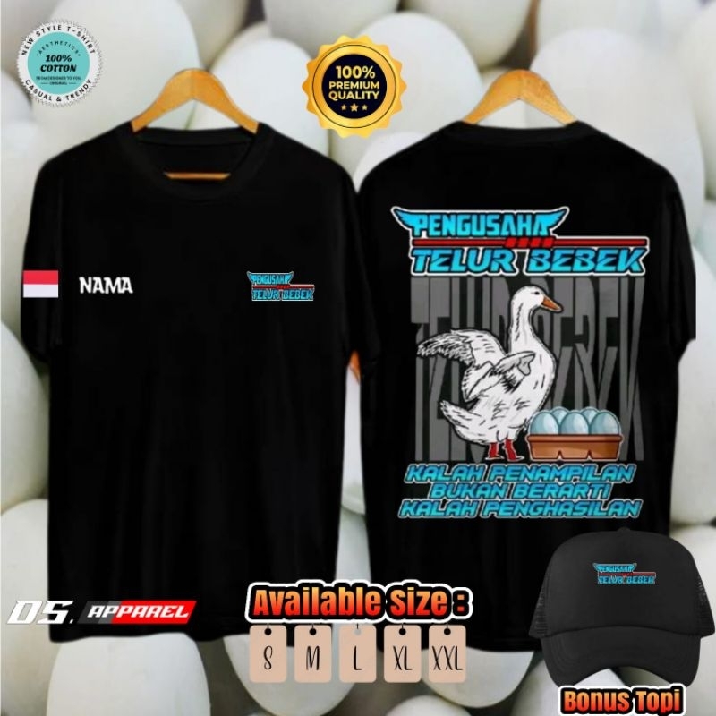 KAOS DISTRO PENGUSAHA TELUR BEBEK KALAH PENAMPILAN BUKAN BERARTI KALAH PENGHASILAN~DESAIN KEREN BONU