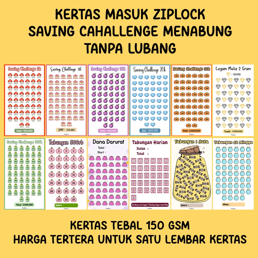 

KERTAS MASUK ZIPLOCK CHALLENGE MENABUNG