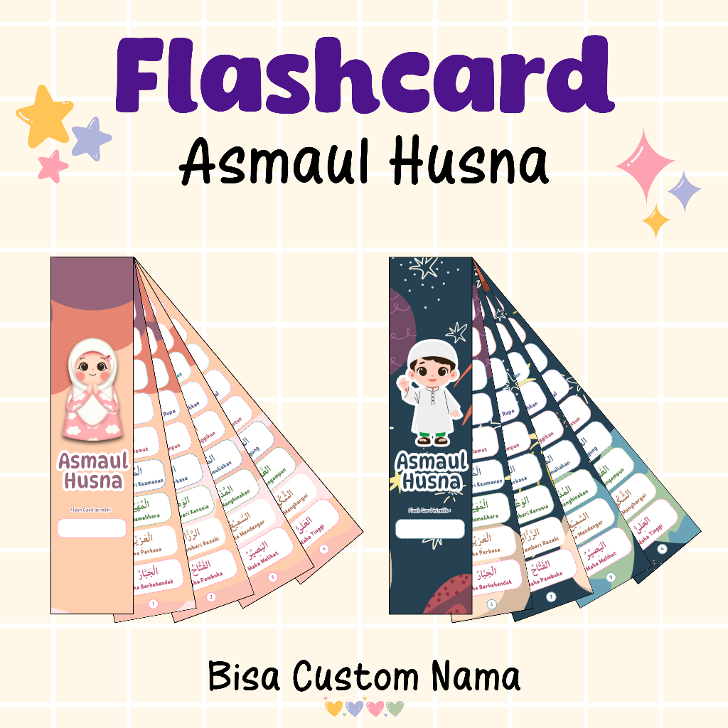 Flashcard Asmaul Husna - Mengenal Nama-nama Indah Allah dengan Mudah