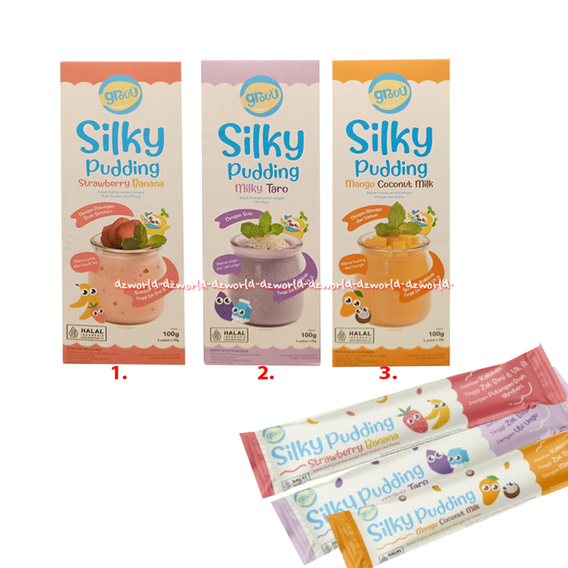 

Grou Silky Pudding 100gr Milky Coconut Milk Tepung Pudding Agar Agar Lembut Dengan Rasa Susu Yang Enak