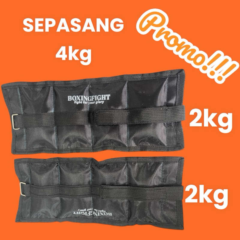 Boxingfight Sepasang 4kg alat olahraga kaki dan tangan pemberat kaki 4kg taekwondo MMA OLAHRAGA