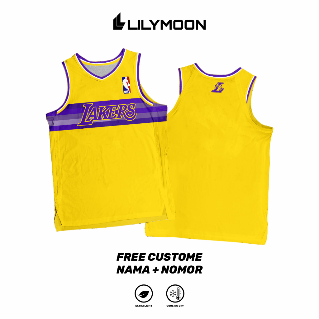 [ORIGINAL] Jersey Fantasi LA LAKERS GRATIS Request Nama dan Nomor NBA CUT