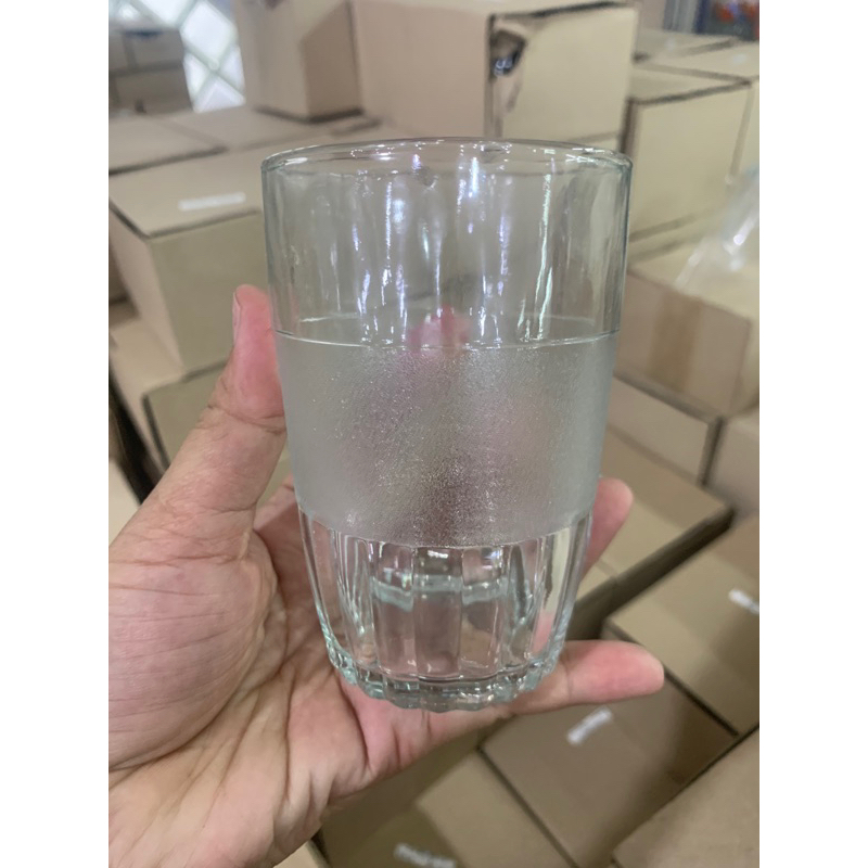 Gelas kaca belimbing/gelas jadul isi 6 pcs