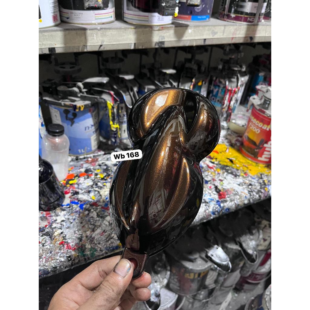 Cat black sunblod/hitam efect orange 200ml bahan pu