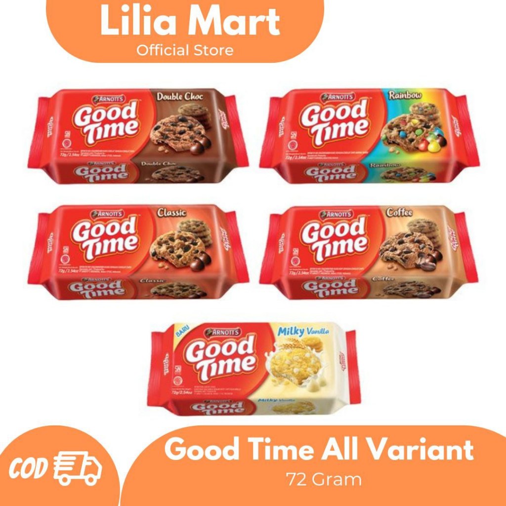 

GOOD TIME BISKUIT ALL VARIAN 72gr (DOUBLE CHOCO, RAINBOW, COFFEE, CHOCO DIP, CLASSIC) good time all variant