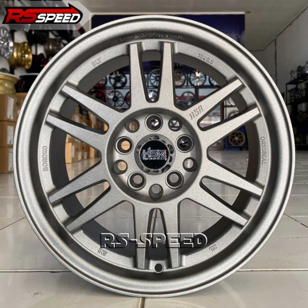 Pelek Mobil Ertiga Innova Serena Ring 15 Velg Racing Hsr Bly01 Model RPF1 R 15 Warna Grey