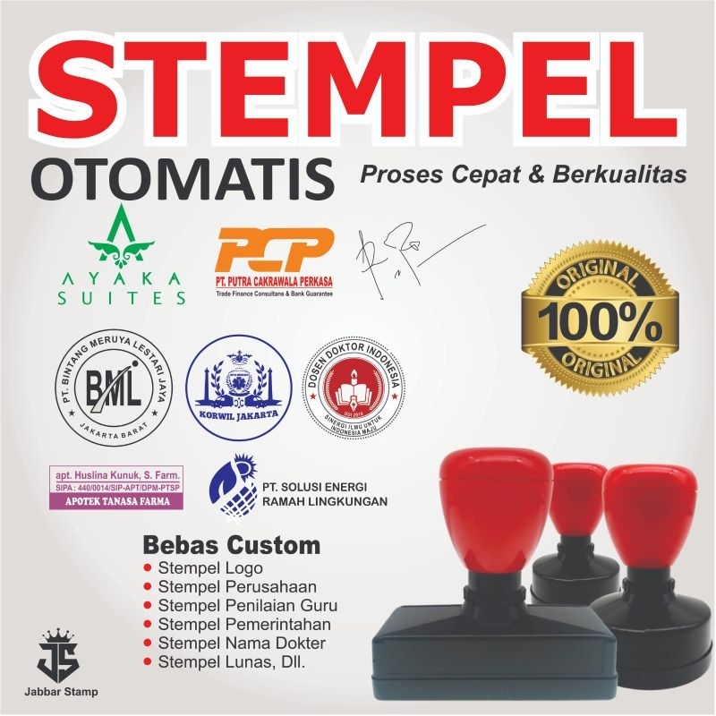 

stempel bebas custom murah & berkualitas