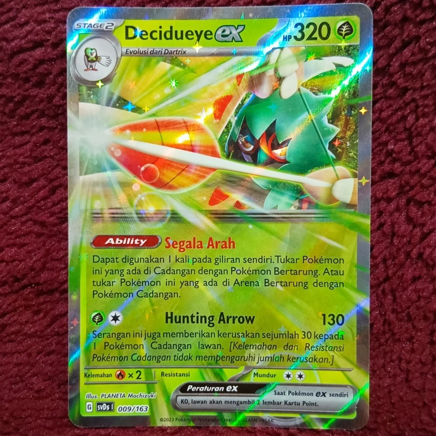 Decidueye EX RR svds - Pokemon TCG Indonesia foil holo