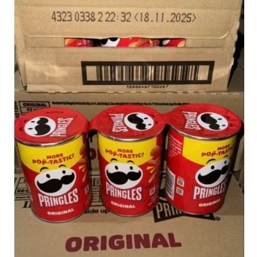 

Pringles Mini Original 42gr isi 12 pcs / dus, Keripik Kentang. Expired: November 2025