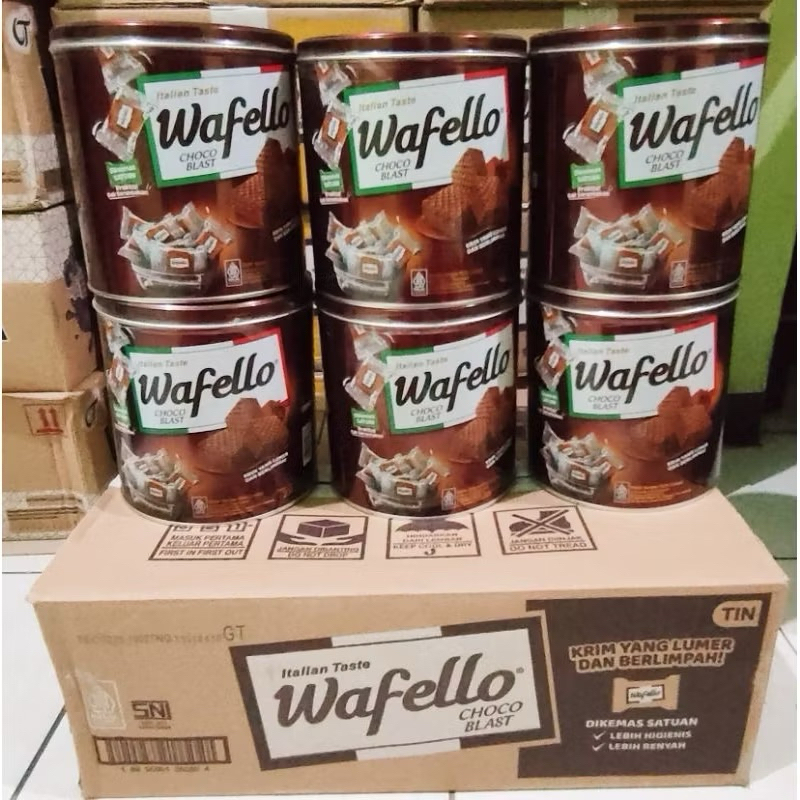 

Wafello Wafer Coklat Kaleng 1 Karton isi 6