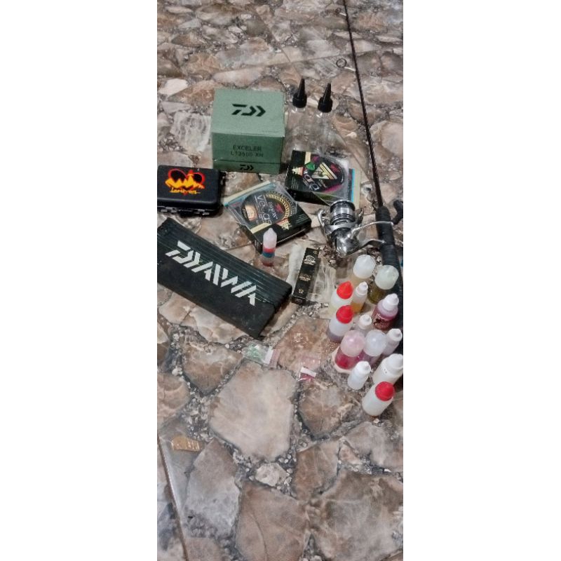 reel daiwa dan joran hinomiya Baramundi Ulir 8/16