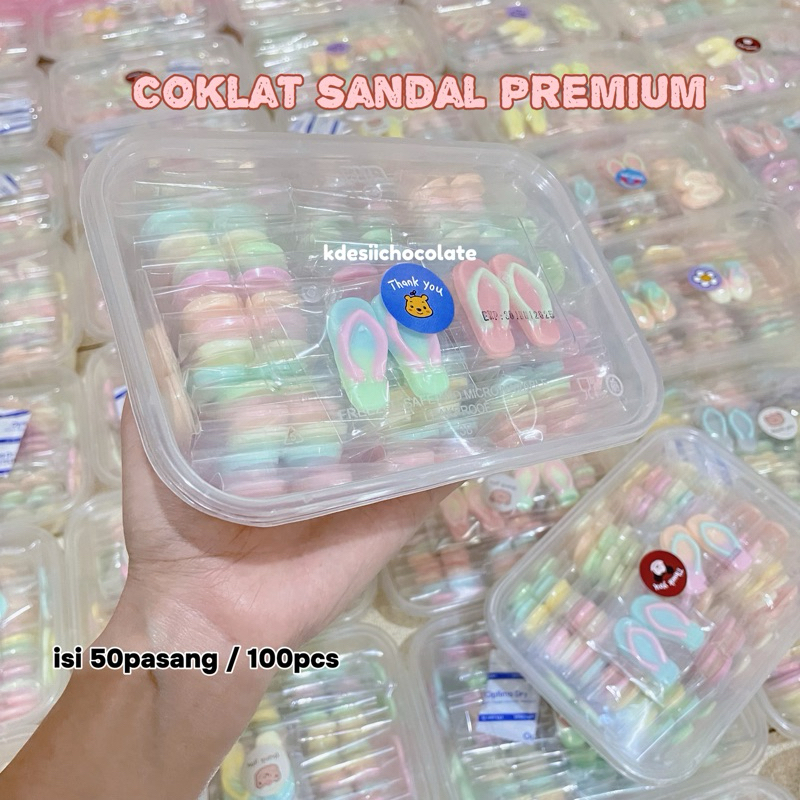 

PAKET USAHA COKLAT KARAKTER SENDAL ISI 100pcs ( 50 PASANGG )