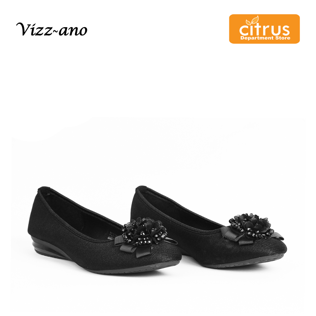 Vizzano XL24H76 Lanesta Flatshoes Wanita Flat Shoes Kerja - Black