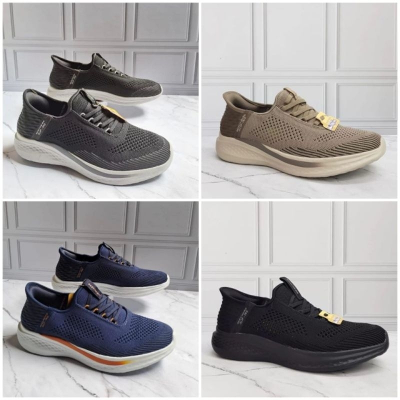 sepatu Skechers pria/Skechers slip-ins slade man/sepatu kerja pria