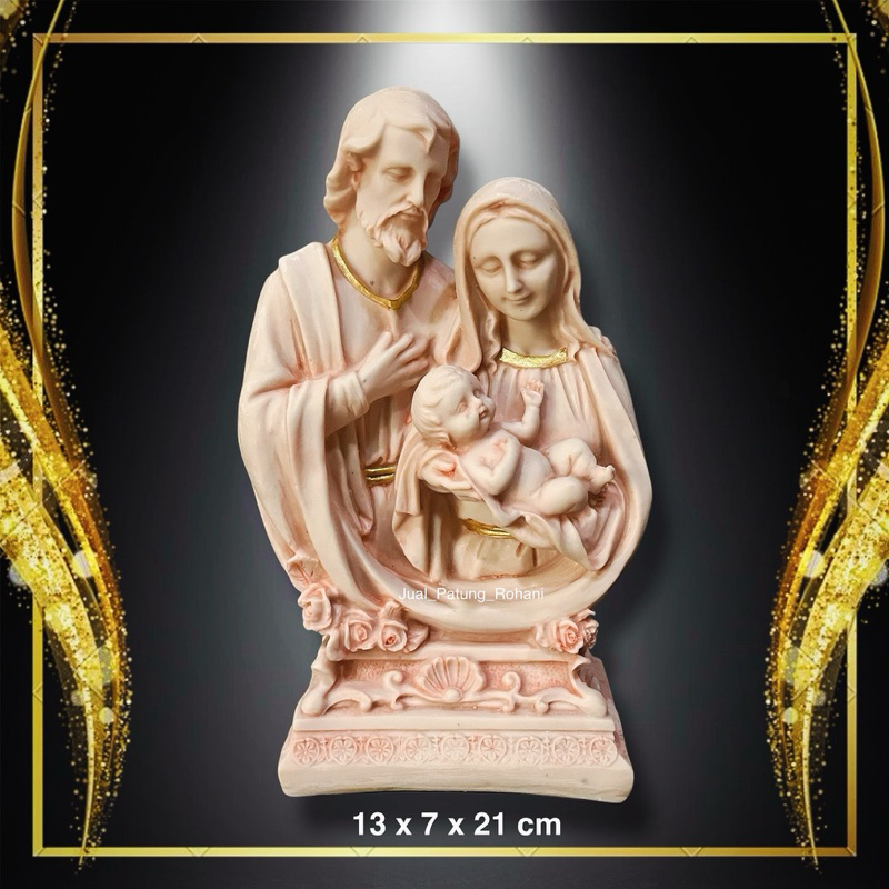 Patung Keluarga Kudus Setengah Badan Besar 21 cm