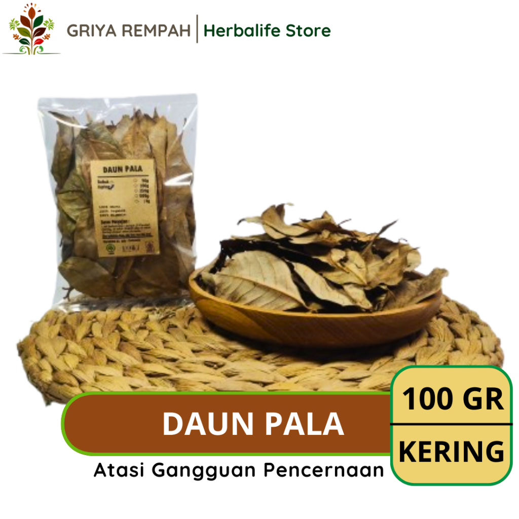 

DAUN PALA KERING 100 GRAM Polo Herbal Alami Simplisia Premium untuk Ramuan Jamu Tradisional & Kesehatan Myristica fragrans