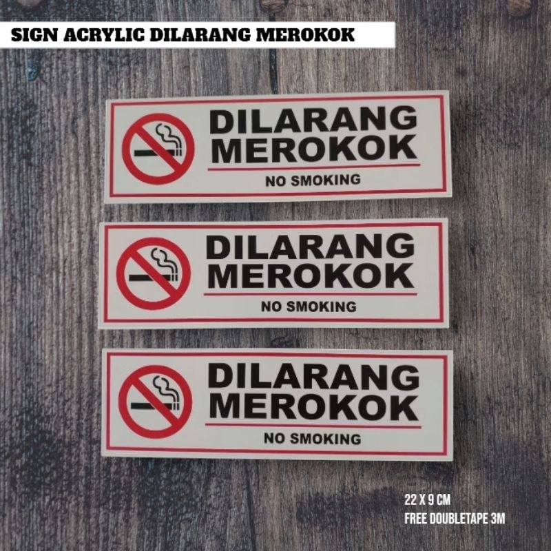 

Akrilik sign papan nama tulisan DILARANG MEROKOK / NO SMOKING - Akrilik murah