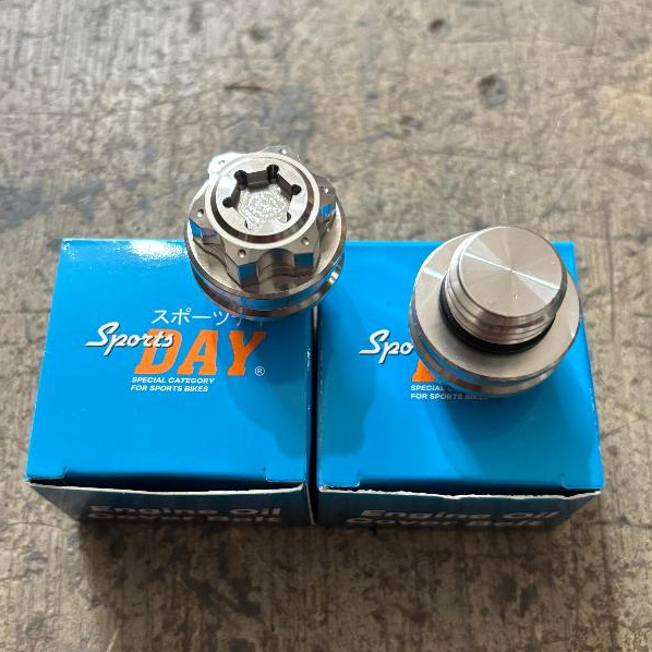 BAUT TUTUP OLI MESIN STAINLESS CB GL TIGER JUPITER VEGA FIZR BAUT TUTUP OLI SPORTS DAY