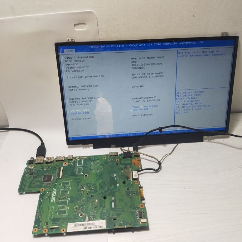 Motherboard mainboard mobo NORMAL Laptop ASUS X441SC
